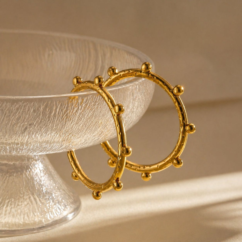 Beaded Hoops