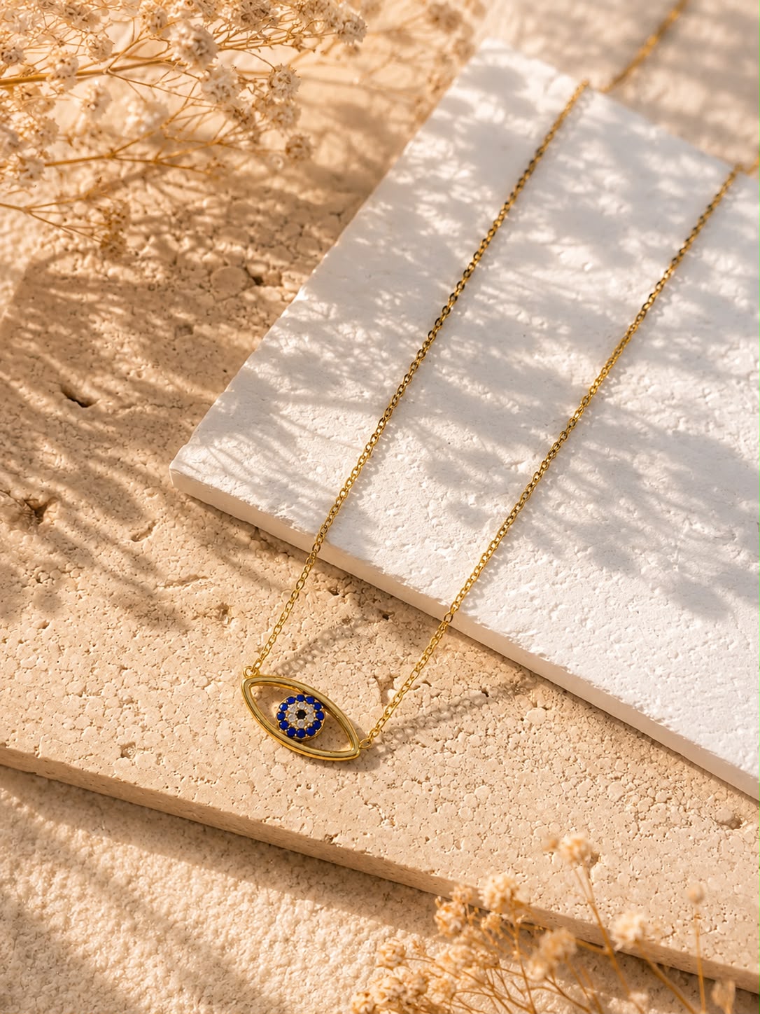 Golden Evil Eye Necklace