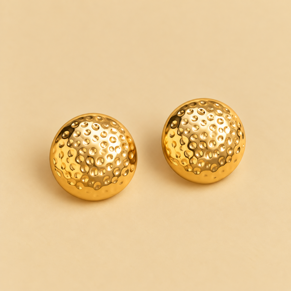 Molten Button Earrings