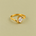 Wave Solitaire Ring