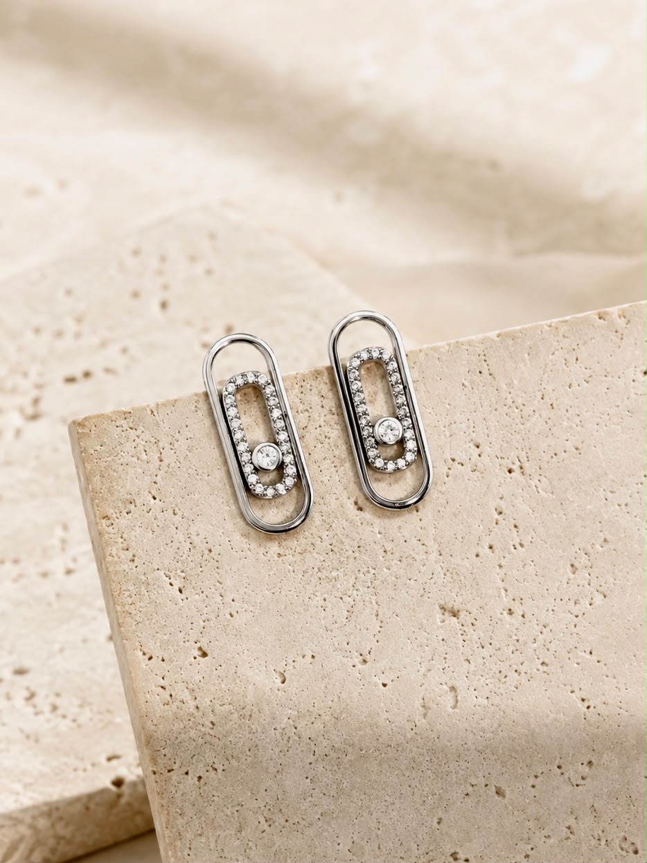 Crystal Paperlink Earrings