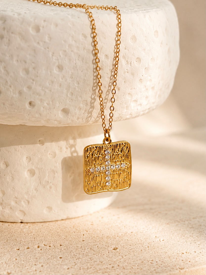 Molten Cross Necklace