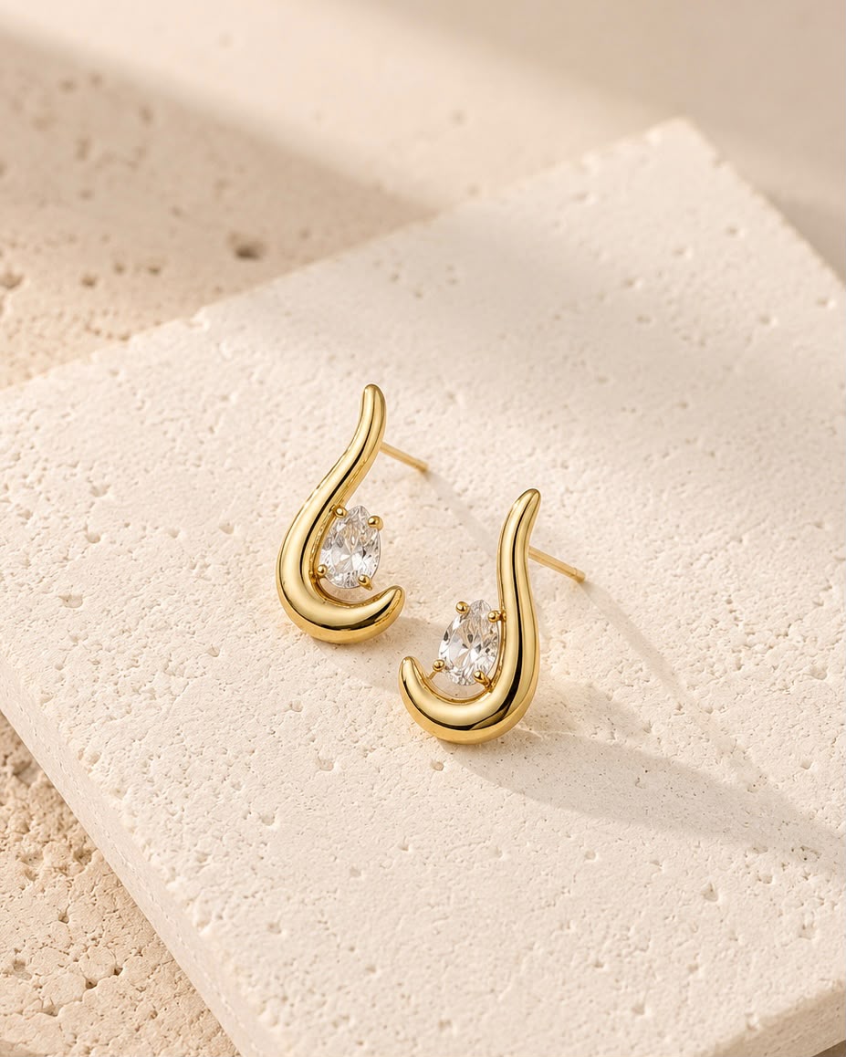 Curve Drop Earrings