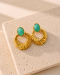 Jade Twist Hoops
