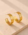 Meander Hoop Earrings
