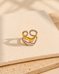 Two-Tone Wave Ring