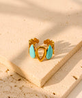 Turquoise Trio Ring
