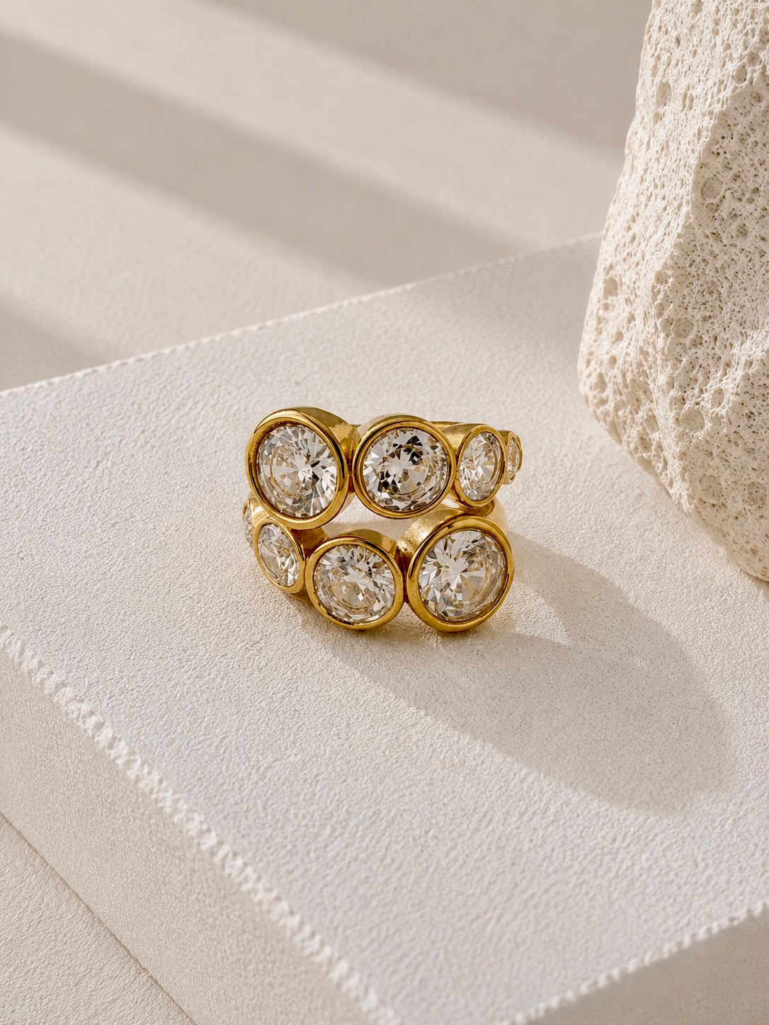 Crystal Cluster Rings