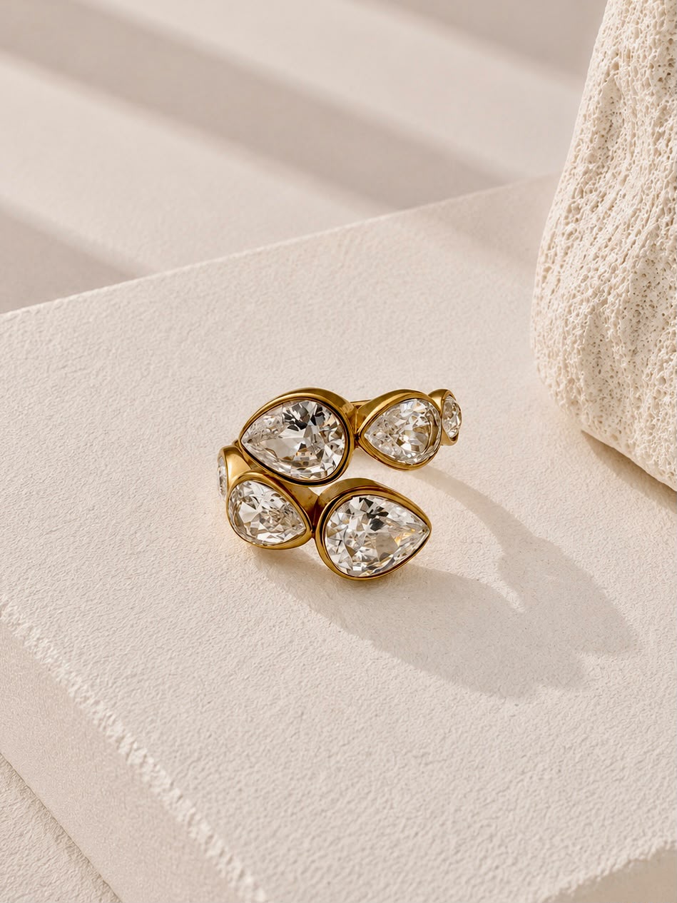 Crystal Cluster Rings