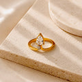 Teardrop Solitaire Ring