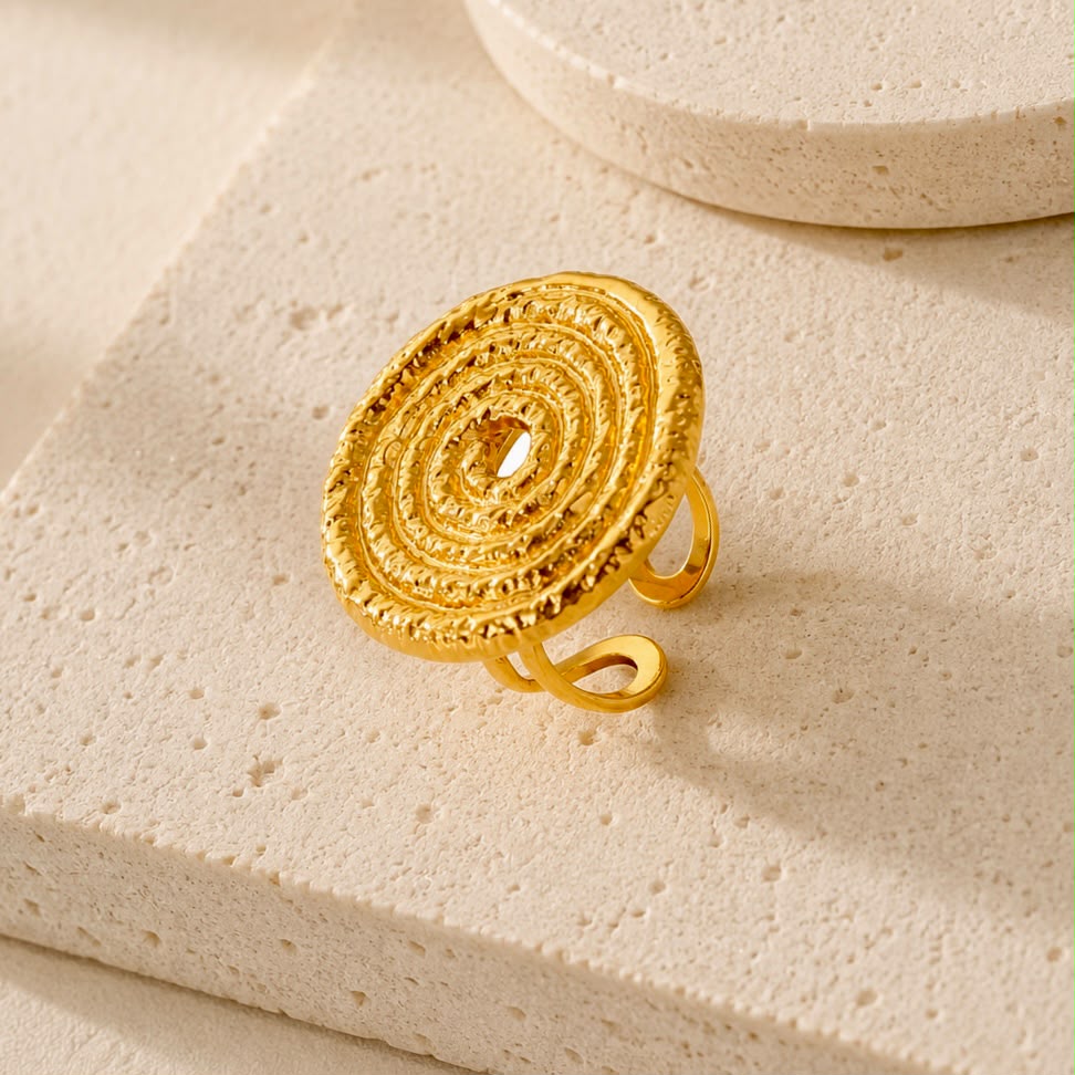 Molten Spiral Ring