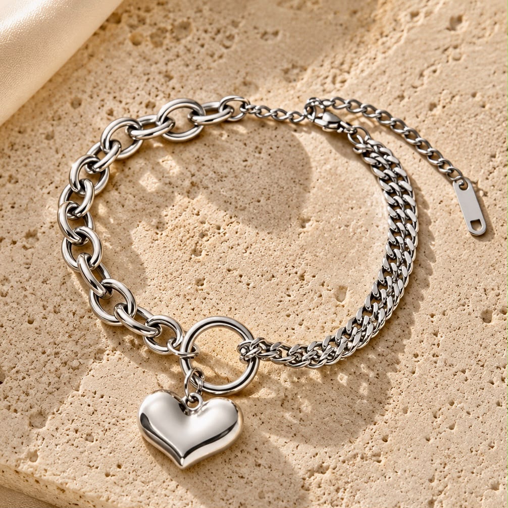 Chunky Heart Bracelet