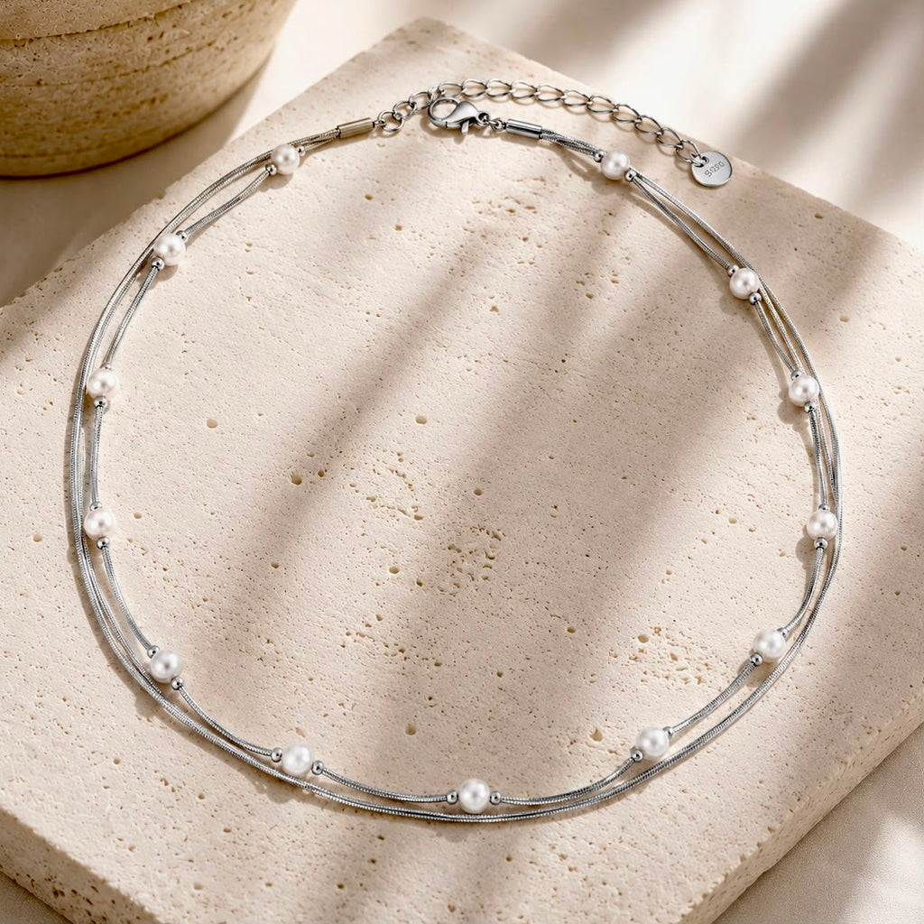 Pearl Station Necklace