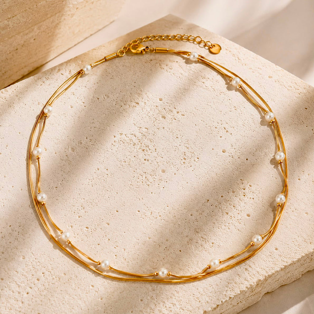 Pearl Station Necklace