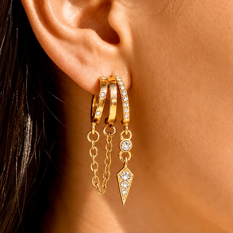 Triple Hoop Earrings
