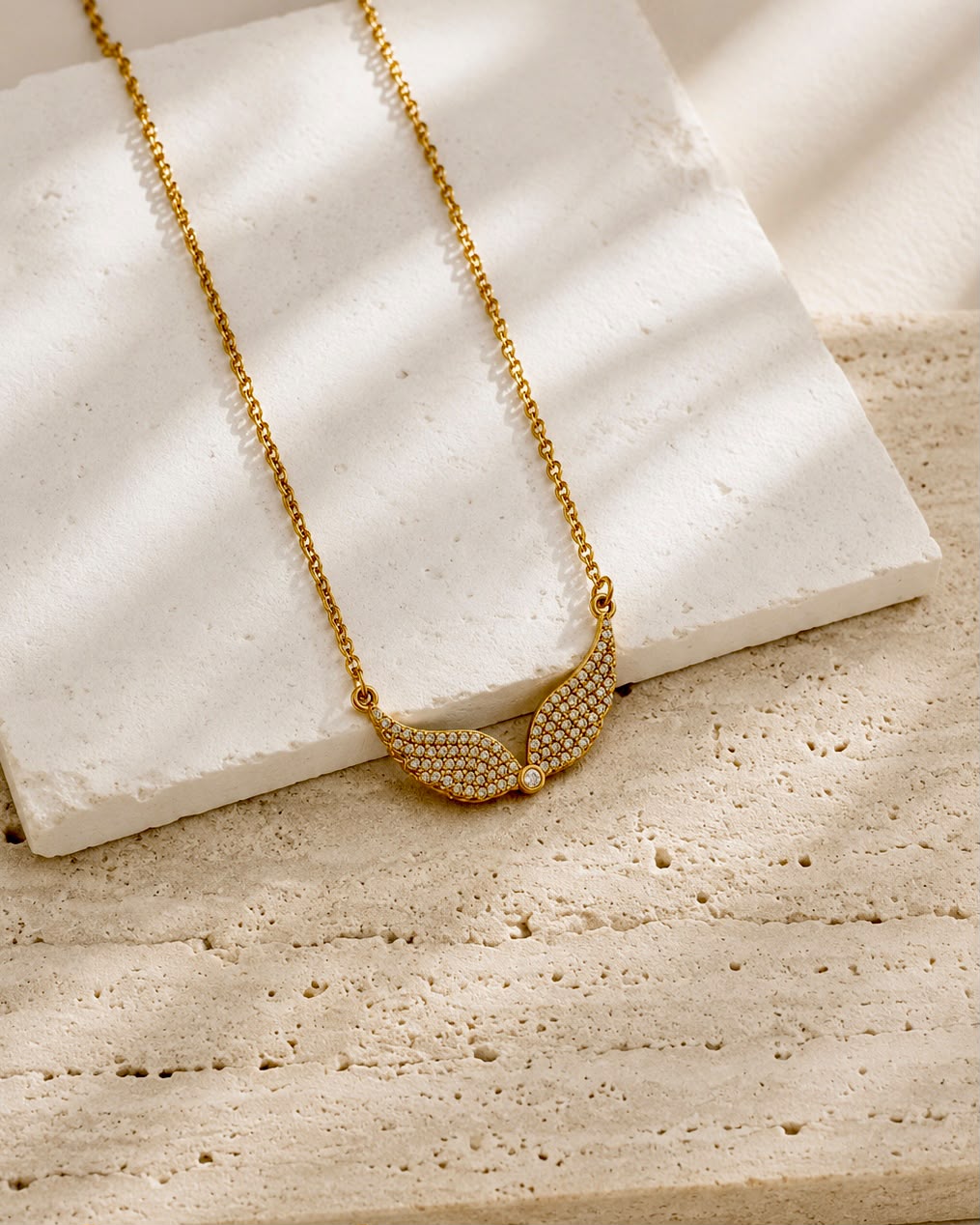 Pave Wing Necklace