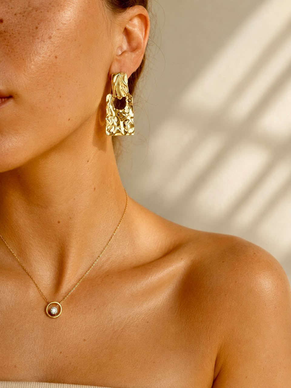 Molten Rectangle Earrings