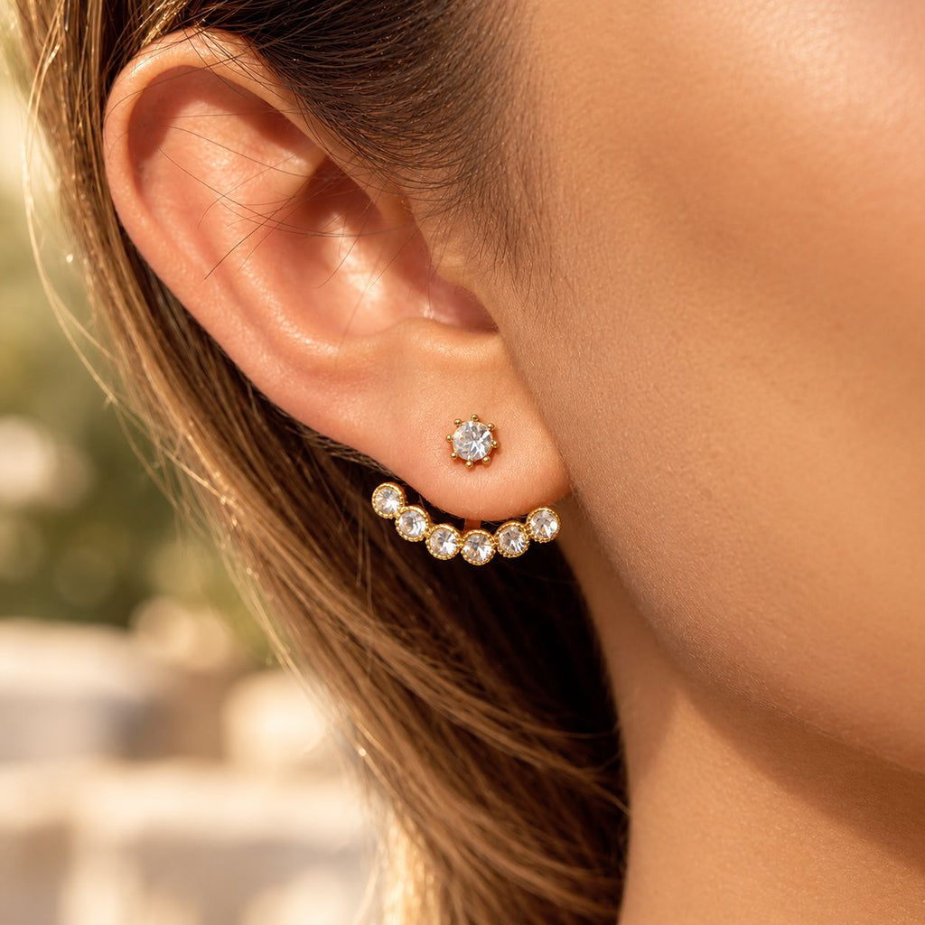 Crystal Curve Ear Jackets