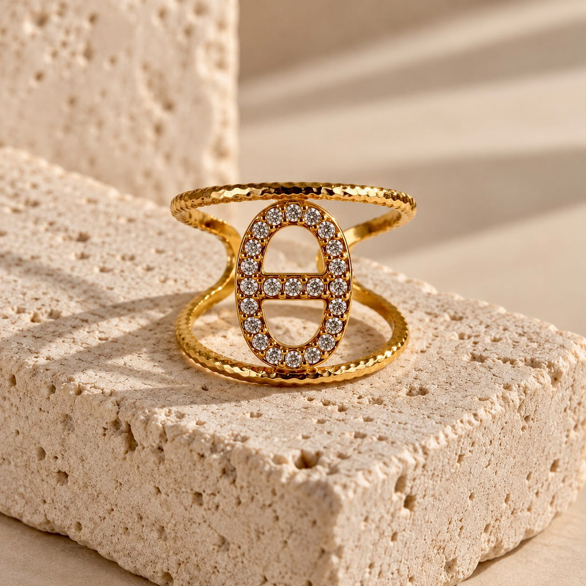 Crystal Link Ring