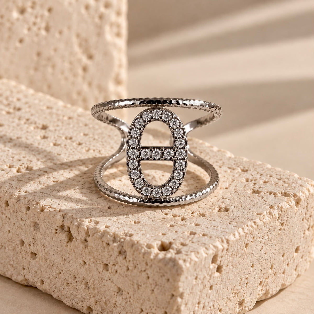 Crystal Link Ring