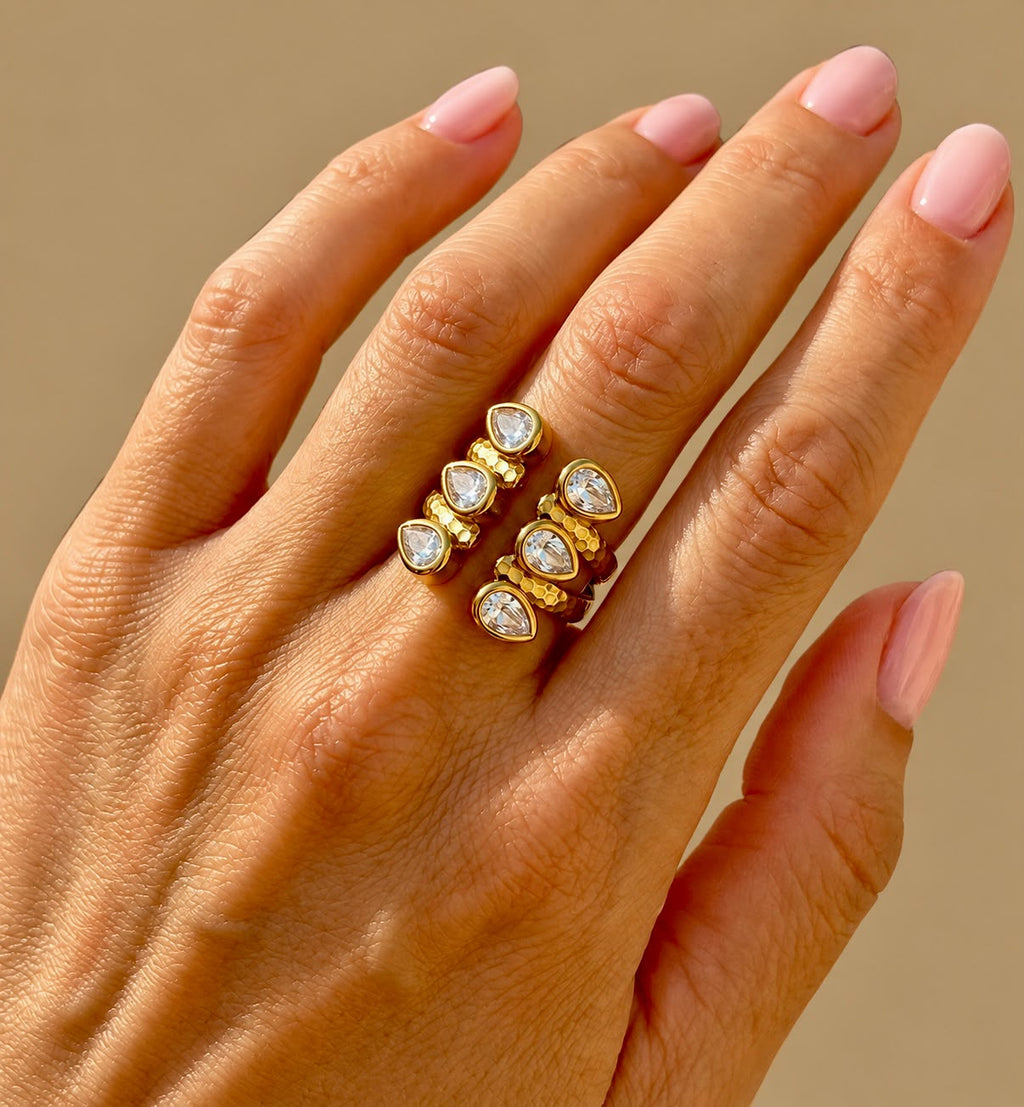 Teardrop Cluster Ring