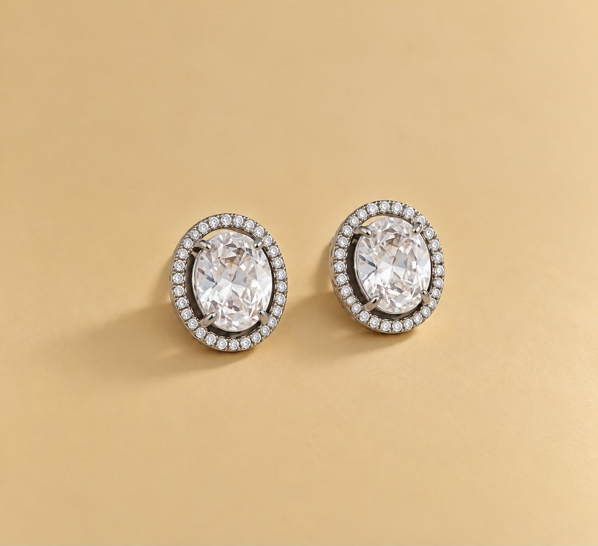 Halo Oval Studs