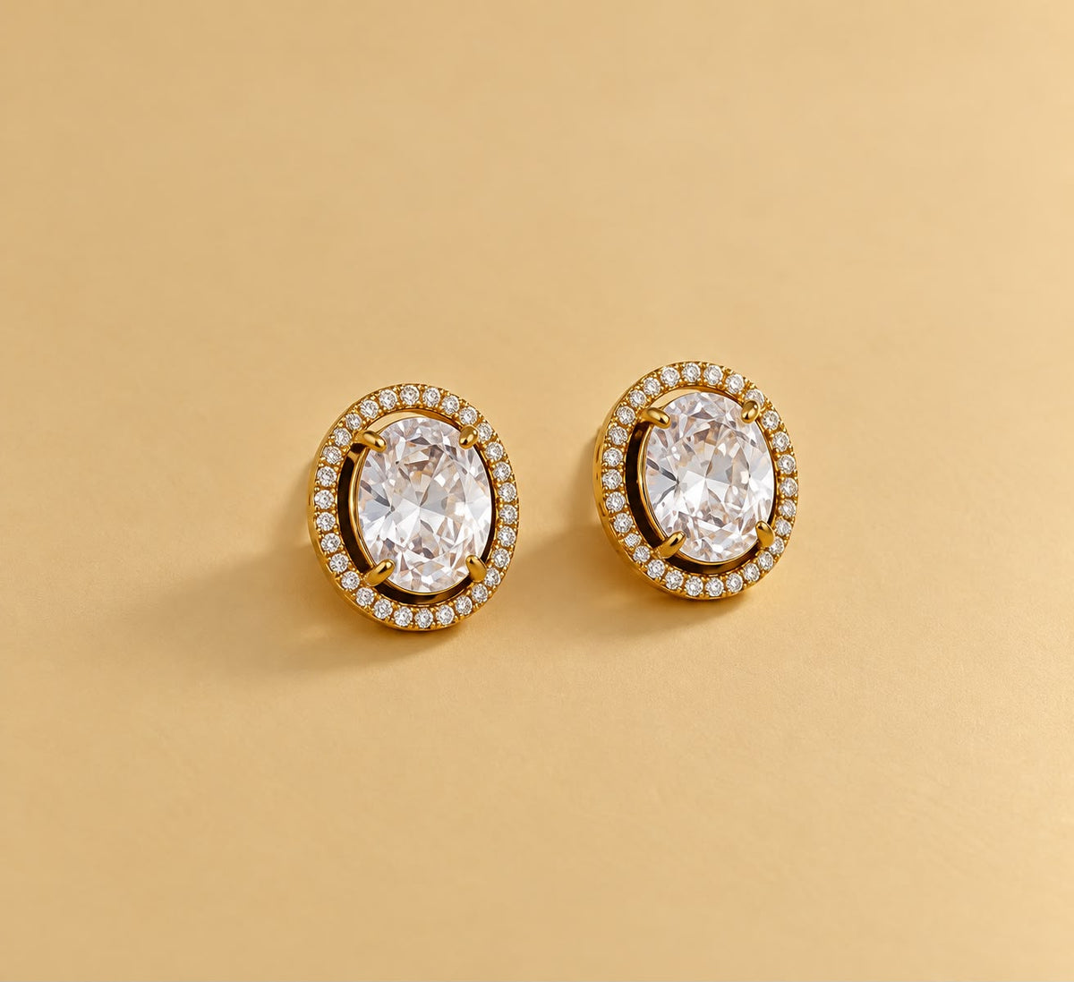 Halo Oval Studs