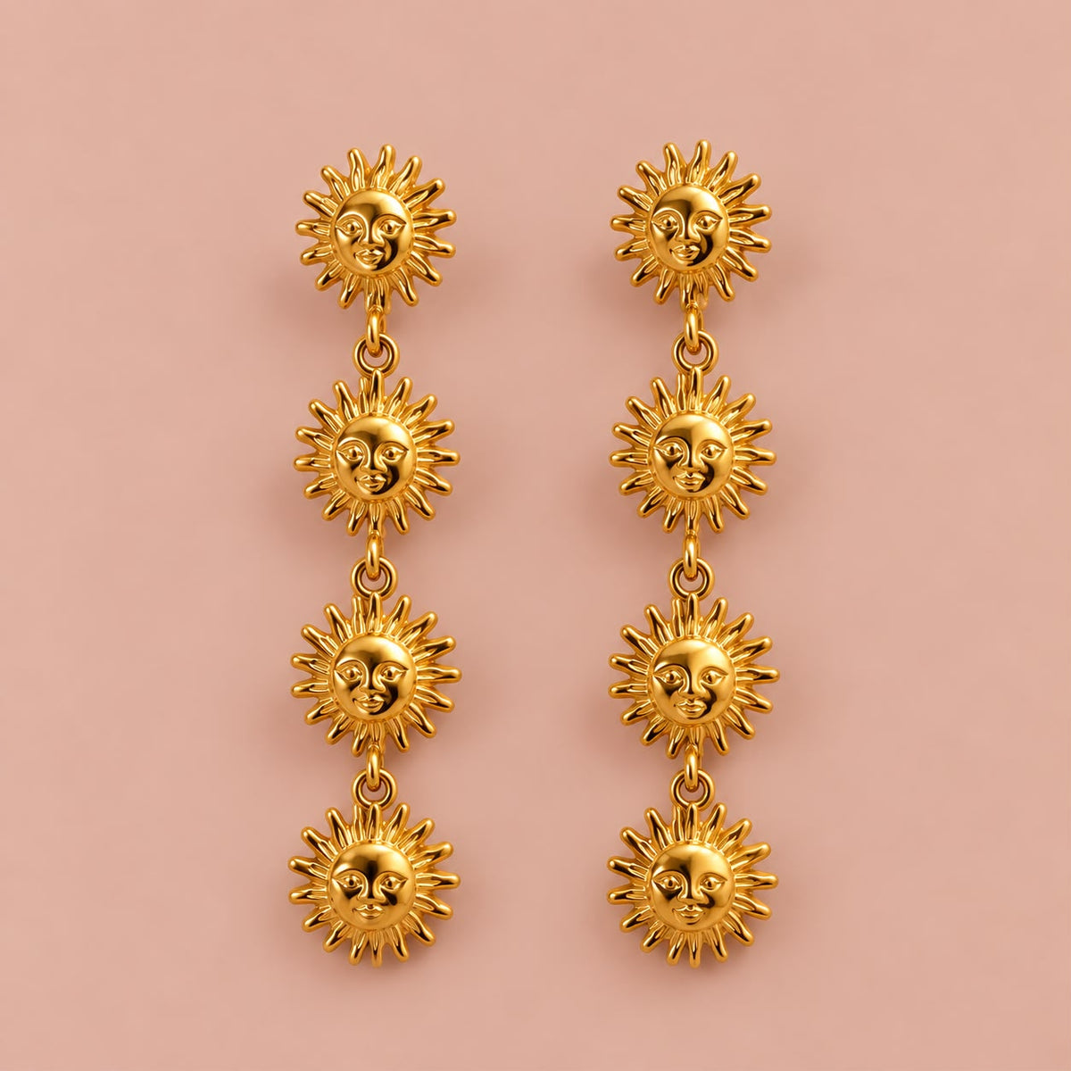 Sun Face Earrings